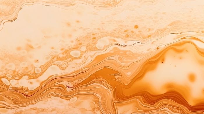 Abstract orange and cream swirl representing Soda Flex—fluid, dynamic, and flexible by design