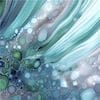Abstract fluid art with flowing teal, blue, and green hues, combined with soft bubbles and organic textures. Represents the Soda Plus Plan — a balanced, flexible, and comprehensive employee benefits solution for growing businesses.
